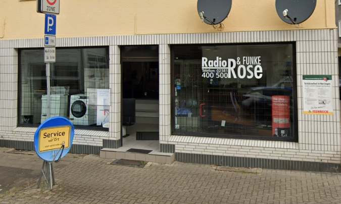Radio Rose Hamm Geschäft Storefront
