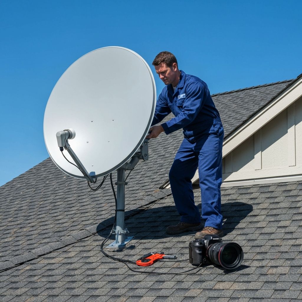 SAT-Anlage auf Hausdach