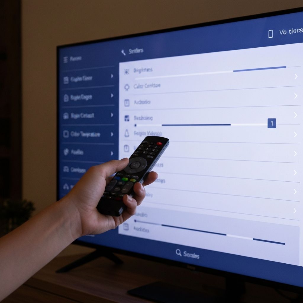 Fernseher einstellen Beispiel